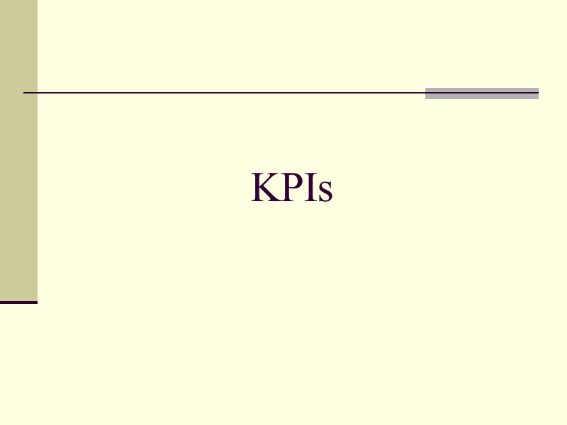 KPIs